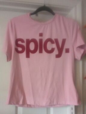 Pink "spicy." Graphic Tee